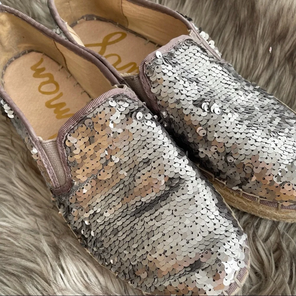 Sam Edelman Women's Carrin Platform Sequins Espadrilles Sneaker